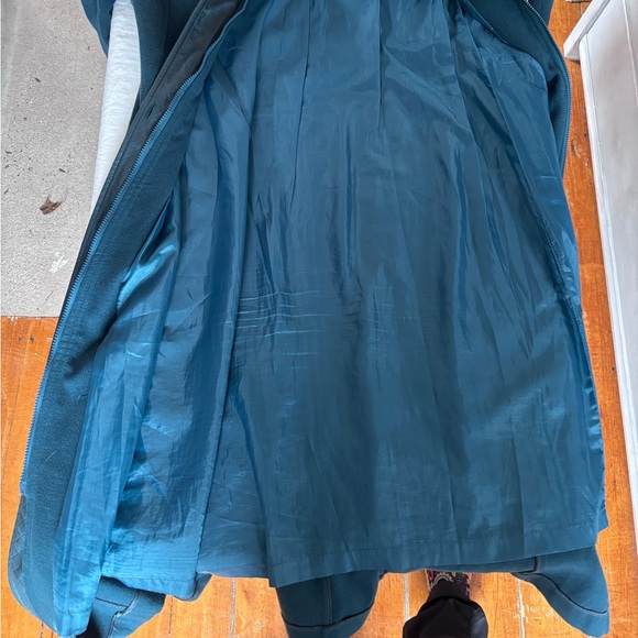 Women’s Vintage Arwa Made in Syria Wool Leather Long Zip Button Front Coat 42 (6 - Picture 14 of 14